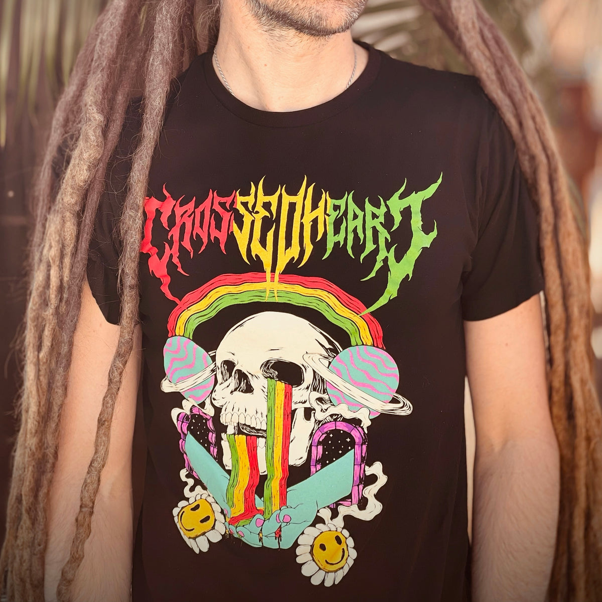 Sunshine & Rainbows | Tattoo Style Alternative Streetwear Graphic T-Shirt