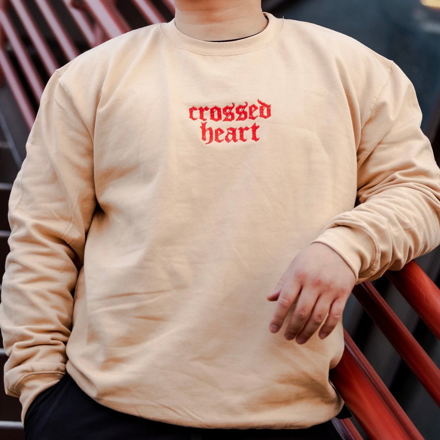 FLESH&BONE EMBROIDERED CREWNECK