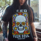 Feed Your Soul | Tattoo Inspired Skull Graphic T-Shirt