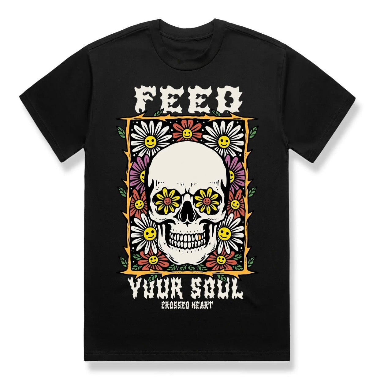 Feed Your Soul | Tattoo Inspired Skull Graphic T-Shirt