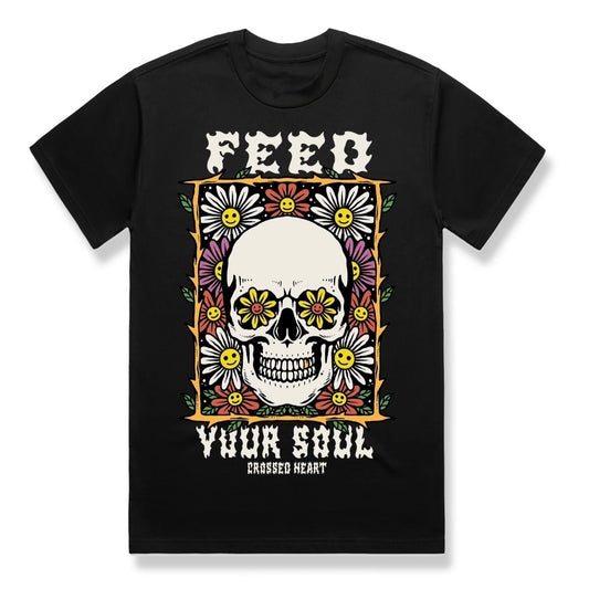 Feed Your Soul | Tattoo Inspired Skull Graphic T-Shirt
