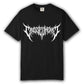 Crossed Heart Metal Logo | Gothic Heavy Metal Style Graphic T-Shirt