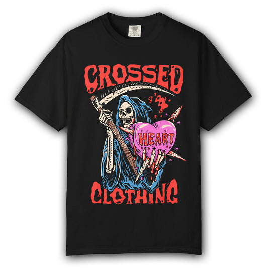 Reaper | Grim Reaper Goth Inspired Heart Graphic T-Shirt