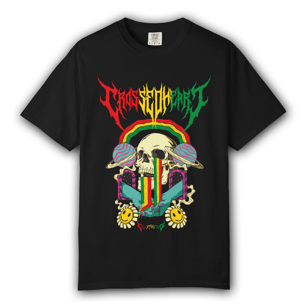 Sunshine & Rainbows | Tattoo Style Alternative Streetwear Graphic T-Shirt