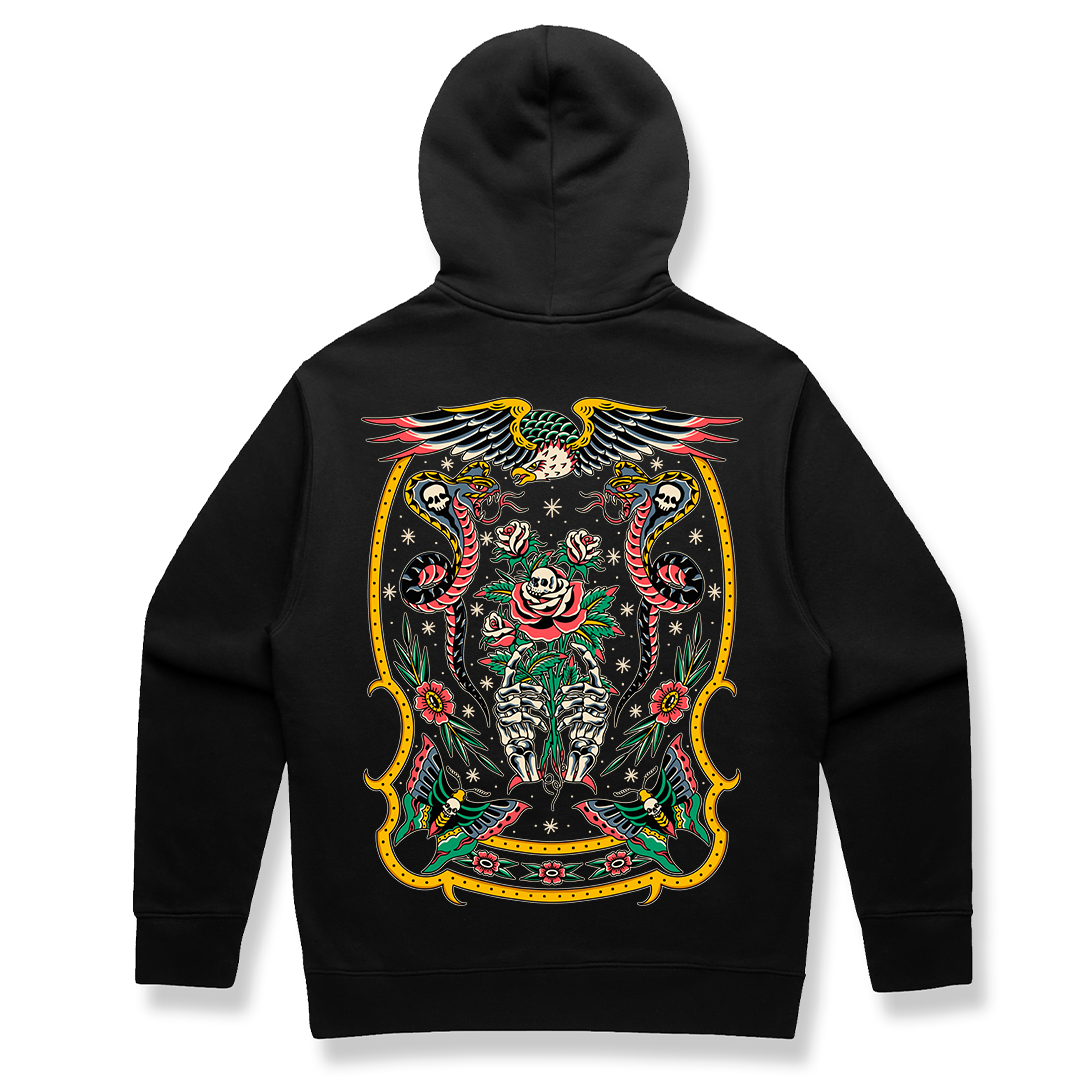 TATTED UP ZIP-UP HOODIE