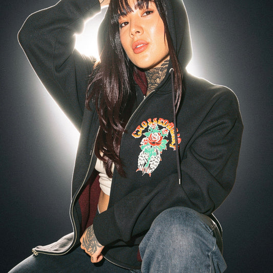 Tatted Up | Traditional Flash Tattoo Style Unisex Zip Hoodie