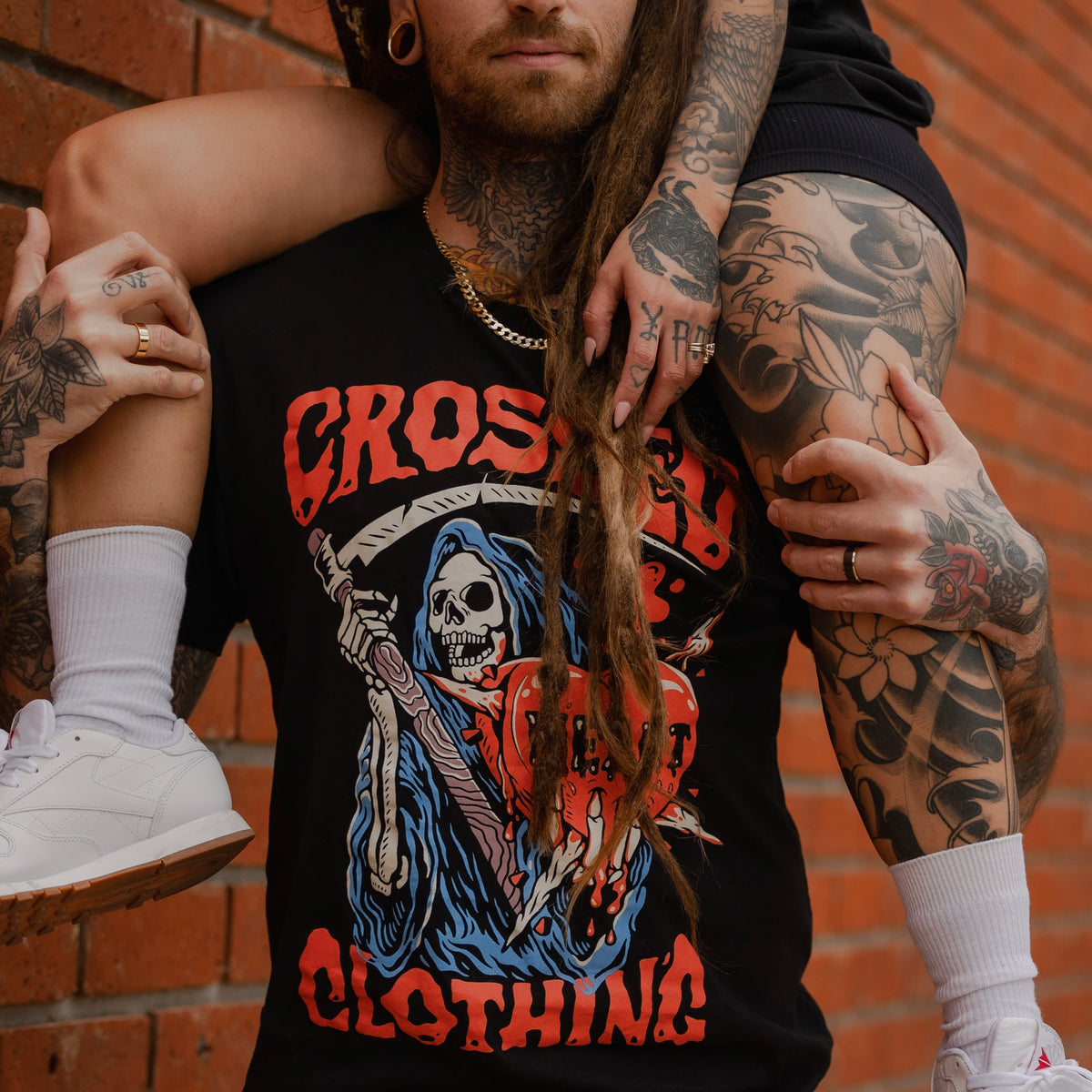 Reaper | Grim Reaper Goth Inspired Heart Graphic T-Shirt